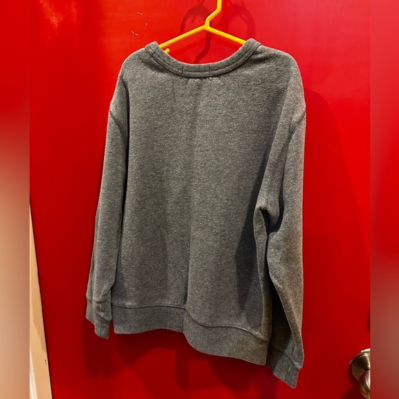 Boys Polo by Ralph Lauren Gray Sweatshirt with Striped 'P' Logo - Picture 3 of 5